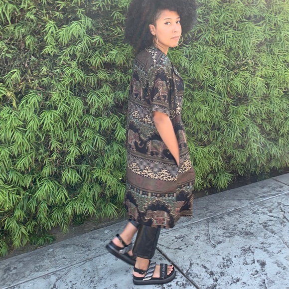 ❗️SOLD❗️Vintage Dress / Kimono ethnic print - Picture 3 of 9